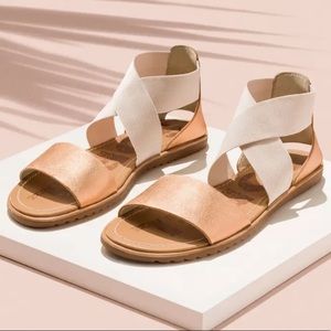 NWOT Sorel Ella Sandal Warm Gold In Box Gladiator Shoe Sandal
